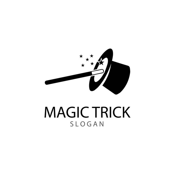 Illustration of magic hat with wand - Vector, Image