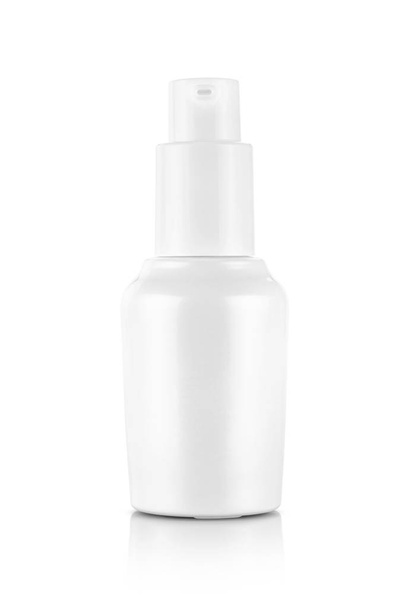 white ceramic bottle for cosmetic product design mock-up - Fotó, kép