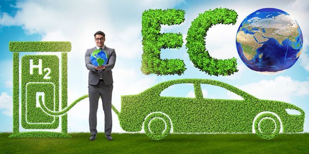 Hydrogen car concept in ecological transportation concept - Photo, Image