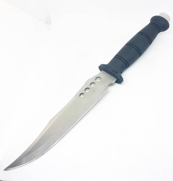 Мисливські ножі та піхви, білий фон
 - Фото, зображення