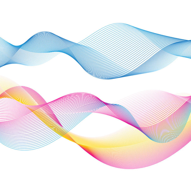 Gyönyörű vektor sokszínű hullámok - Vektor, kép