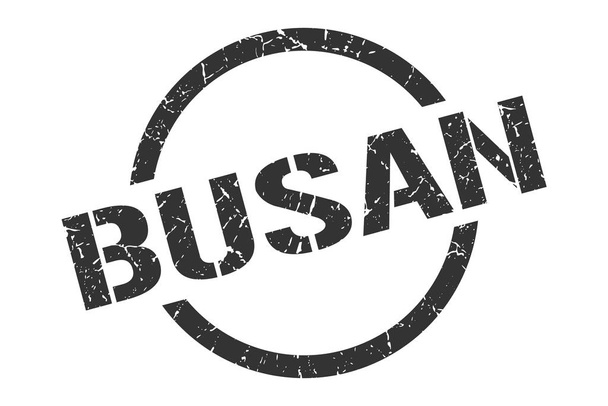 Busan stamp. Busan grunge round isolated sign - Vektör, Görsel