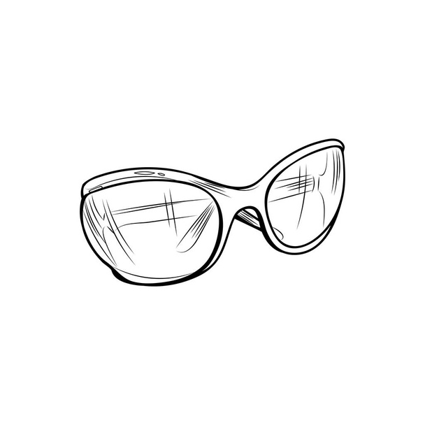 Summer glasses hand drawn vector illustration - Vektor, kép