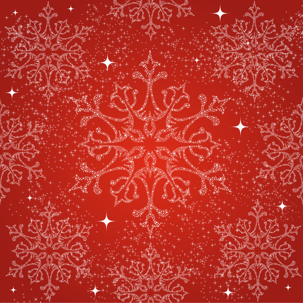 Merry Christmas snowflakes seamless pattern background. - Vector, imagen