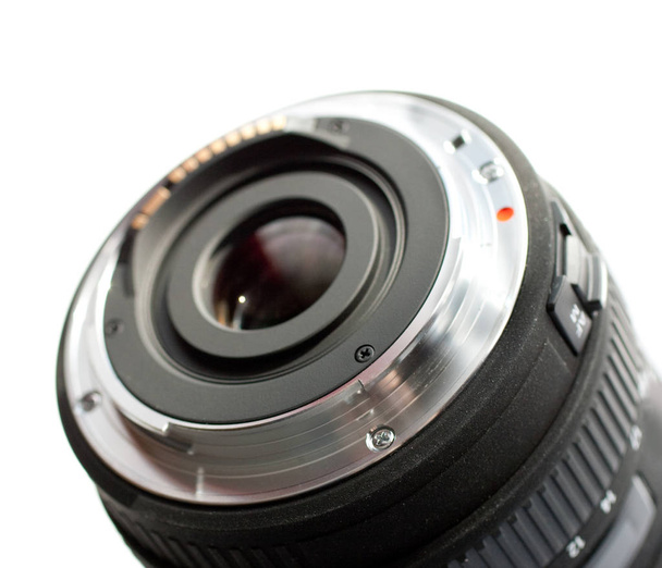 Ein-Objektiv-Spiegelreflexkamera (slr) Linse auf weißem Hintergrund - Foto, Bild