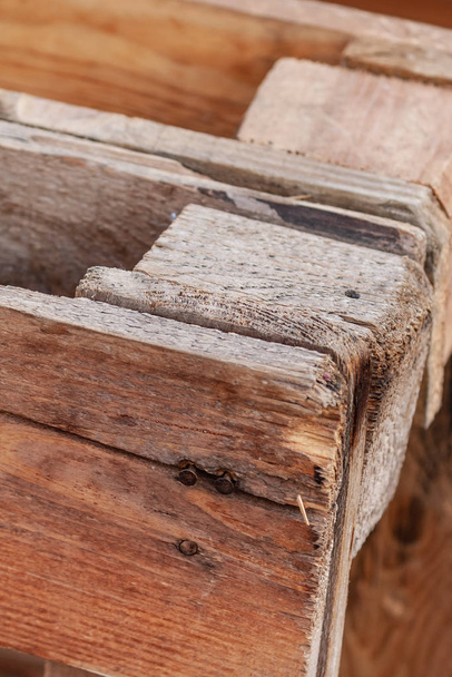 Tables of wooden pallet boxes - Photo, Image