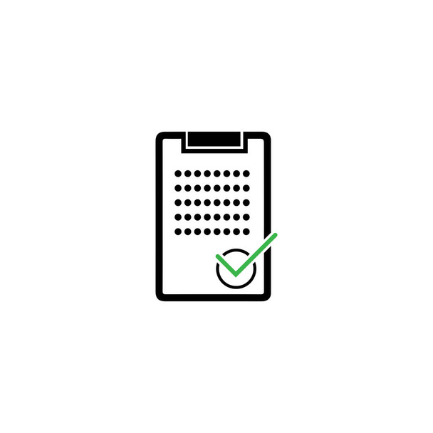 ícone de documento com verificação e cruz símbolo vetor ilustração
  - Vetor, Imagem