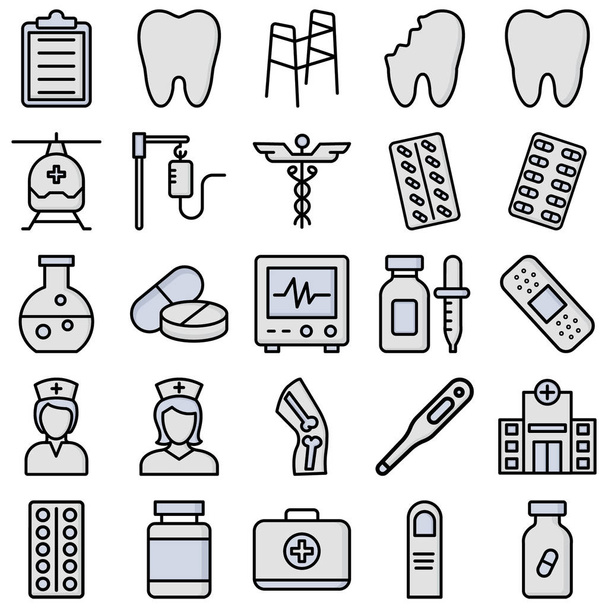 Iconos de vectores médicos y de salud Conjunto totalmente editable
 - Vector, Imagen