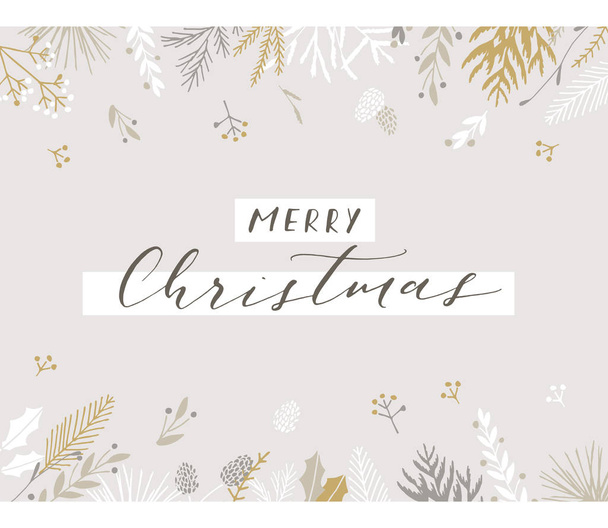 Christmas greeting card. - Vektor, kép