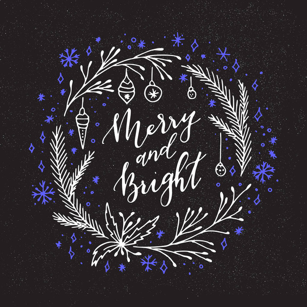 Merry and bright. - Vector, Imagen