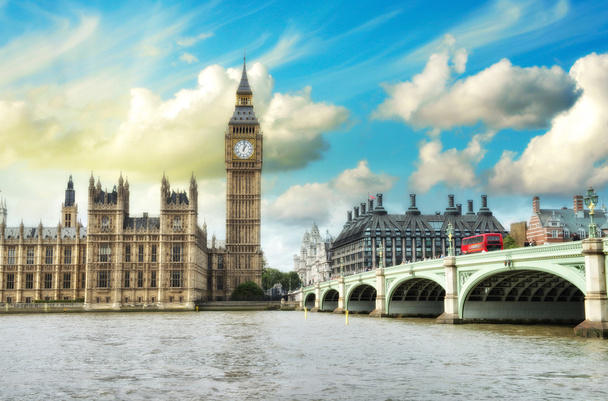 Londyn. piękny widok z Mostu Westminsterskiego - Zdjęcie, obraz