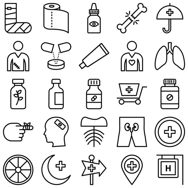 Iconos de vectores médicos y de salud Conjunto totalmente editable
 - Vector, imagen