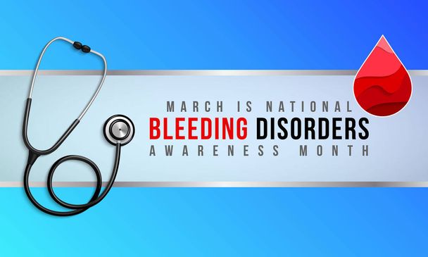 Vector illustration on the theme of National Bleeding Disorders awareness month of March. - Vector, Image