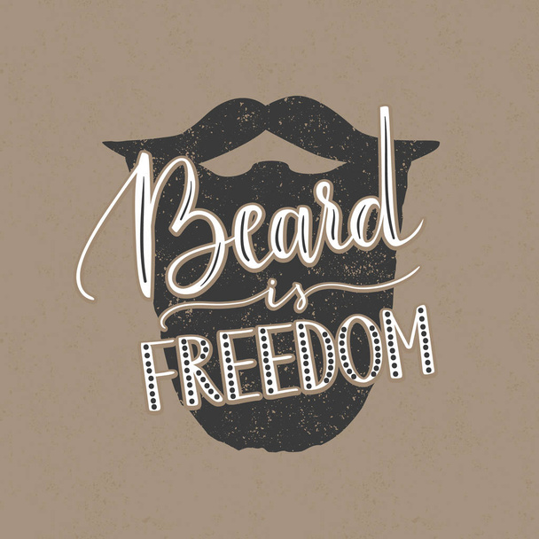 Beard quote. - Vector, afbeelding