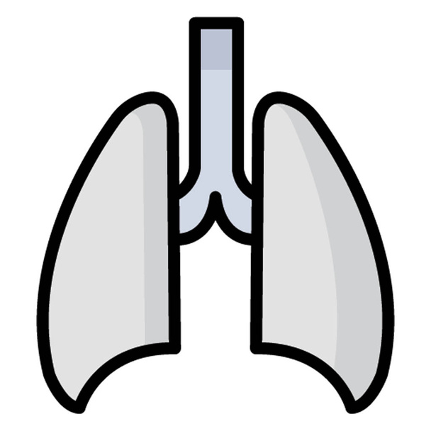 Human Lungs  Isolated Vector icon which can be easily modified or edit - Vector, Image
