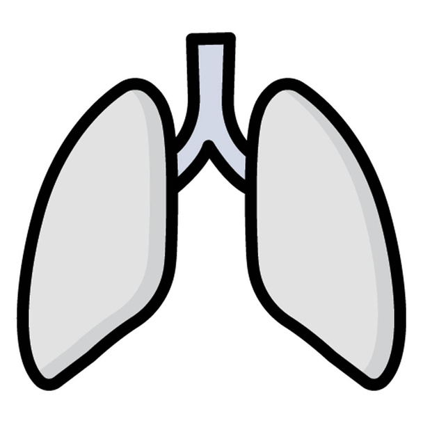 Ανθρώπινοι πνεύμονες Απομονωμένο εικονίδιο διάνυσμα που μπορεί εύκολα να τροποποιηθεί ή να επεξεργαστεί - Διάνυσμα, εικόνα