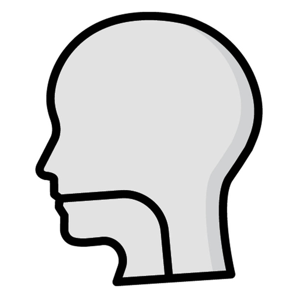 Ανθρώπινο κεφάλι απομονωμένο εικονίδιο διάνυσμα που μπορεί εύκολα να τροποποιηθεί ή να επεξεργαστεί - Διάνυσμα, εικόνα
