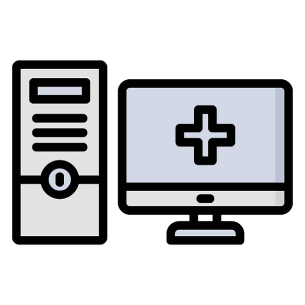 Computer Isolated Vector icon which can be easily modified or edit - Vector, Image