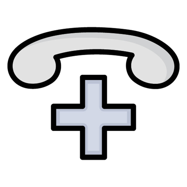 Kórházi segélyvonal Elszigetelt vektor ikon, amely könnyen módosítható vagy szerkeszthető - Vektor, kép