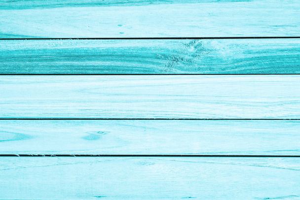 Textura de tablón de madera de color azul claro brillante. Vintage playa fondo de madera
. - Foto, Imagen