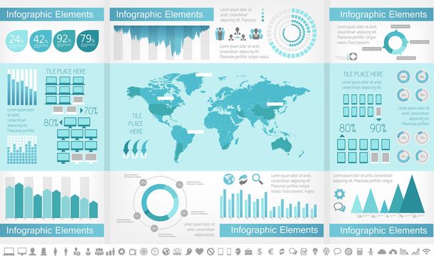 IT Industry Infographic Elements - Вектор, зображення
