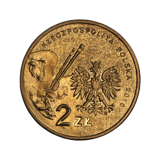 η οπίσθια όψη πολωνικού αναμνηστικού νομίσματος - Φωτογραφία, εικόνα