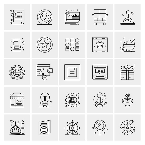 Set of 25 Universal Business Icons Vector - Vettoriali, immagini