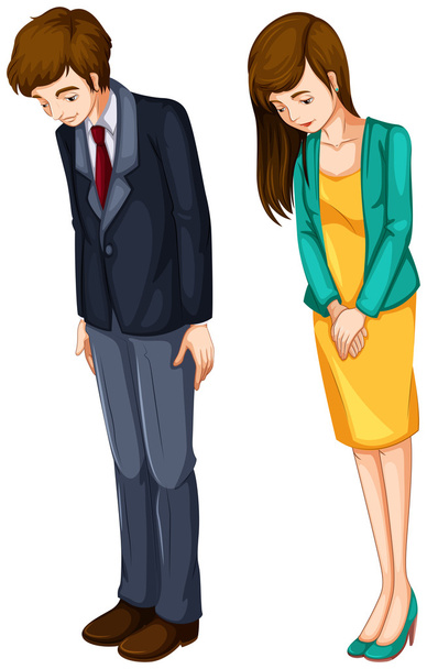 Una ragazza e un ragazzo nei loro abiti formali
 - Vettoriali, immagini