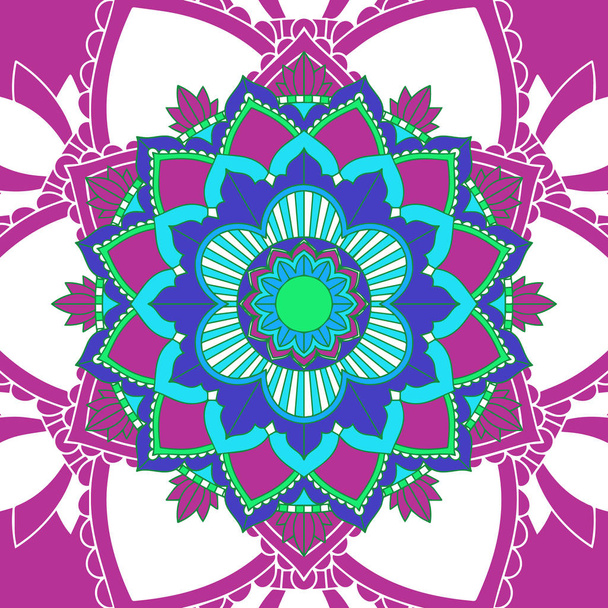 Πρότυπα Mandala σε ροζ φόντο - Διάνυσμα, εικόνα