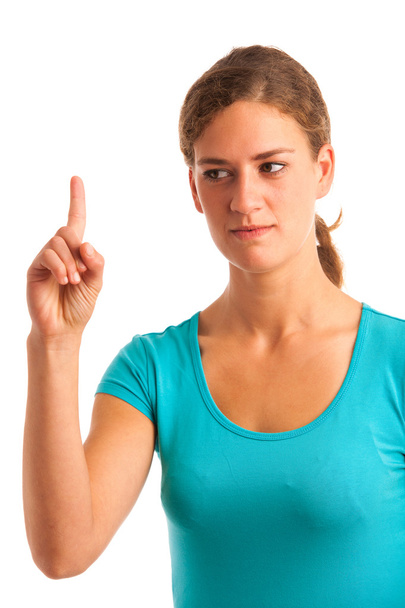 woman gesturing naughty sign - Photo, image