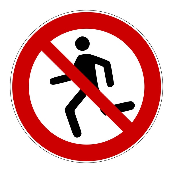 Do not run sign - Photo, Image
