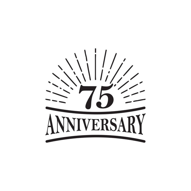 Plantilla de diseño del logotipo del emblema del 75 aniversario
 - Vector, imagen