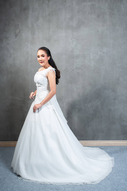 Beautiful woman in wedding dress , Bride Thai style fashion - Photo, image