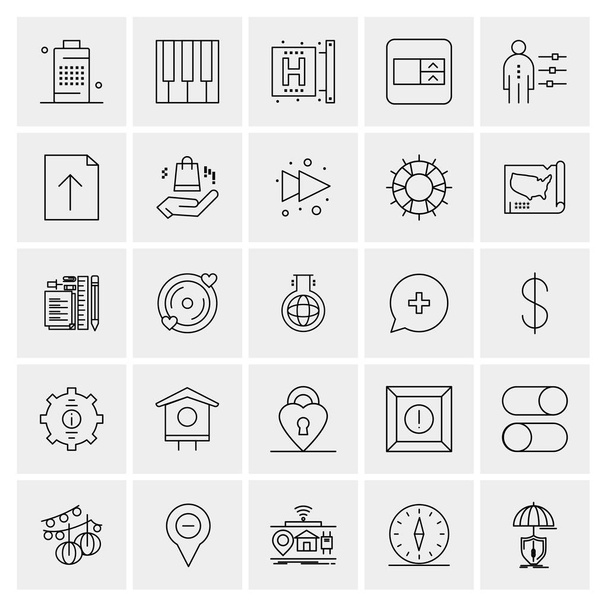 Set universeller kreativer Symbole, einfach Vektorillustrationen für Web und mobile Apps und Projekte  - Vektor, Bild