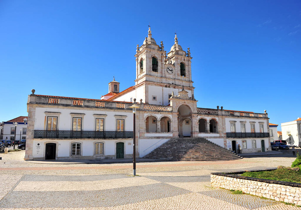 Front view of Nazare cathedral on the main square - Photo, Image