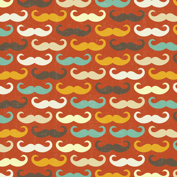 retro seamless pattern with mustache - Fotó, kép