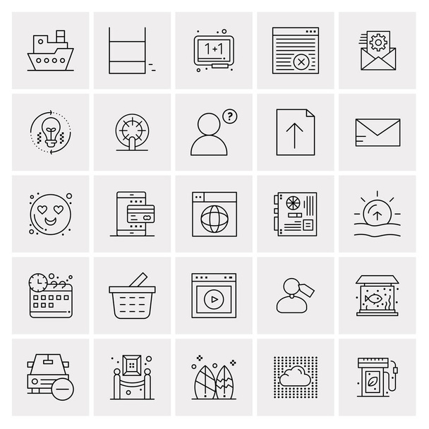 Набор из 16 универсальных иконок бизнес-вектора
 - Вектор,изображение