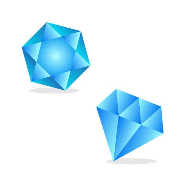 Illustration vectorielle du diamant bleu - Vecteur, image