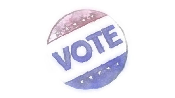 Koncepcja wyborów Głosuj na Usa 3d rendering - Zdjęcie, obraz
