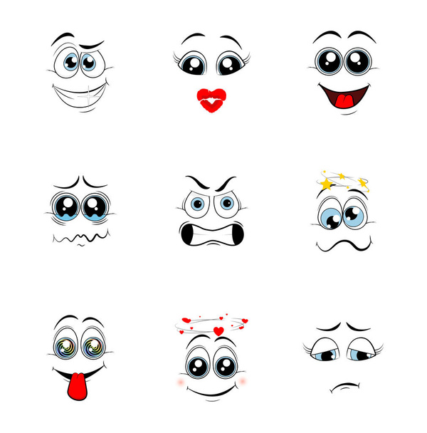 Cartoon Emoji vector - Vector, afbeelding