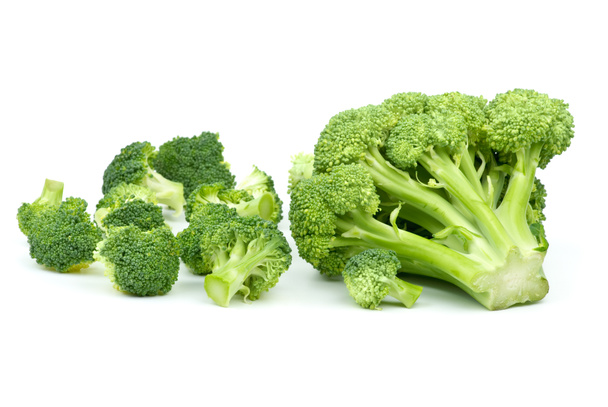 Un grande e pochi piccoli pezzi di broccoli
 - Foto, immagini