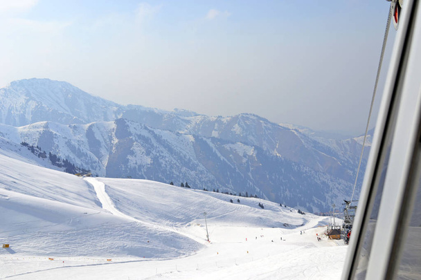 Fotoğraflar Shymbulak kayak merkezinde çekildi, Kazakistan, Almaty - Fotoğraf, Görsel
