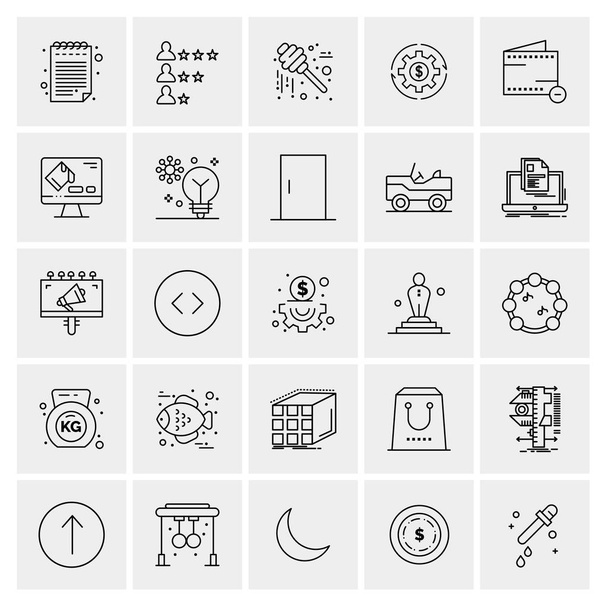 Set of 25 Universal Business Icons Vector - Vector, Imagen