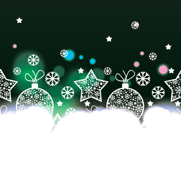 Vector Christmas background with decorative elements - Vector, Image
