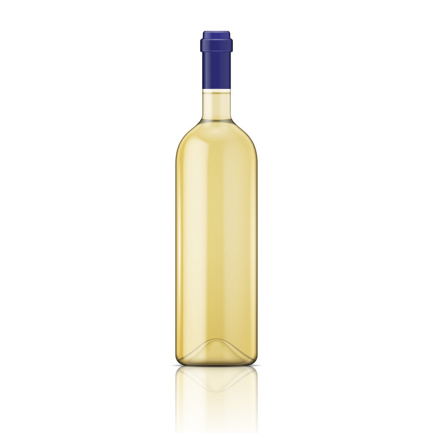 White wine bottle. - Vektor, kép