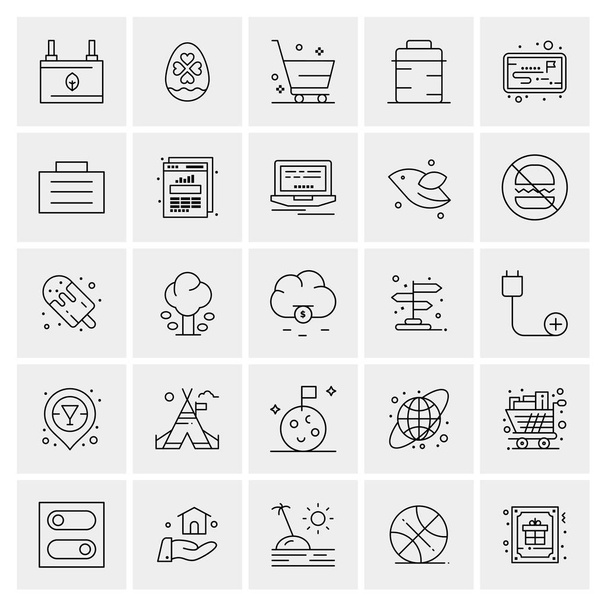 Set of 25 Universal Business Icons Vector - Vektor, obrázek
