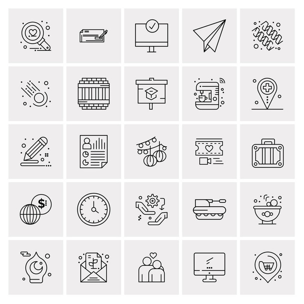 Set universeller kreativer Symbole, einfach Vektorillustrationen für Web und mobile Apps und Projekte  - Vektor, Bild