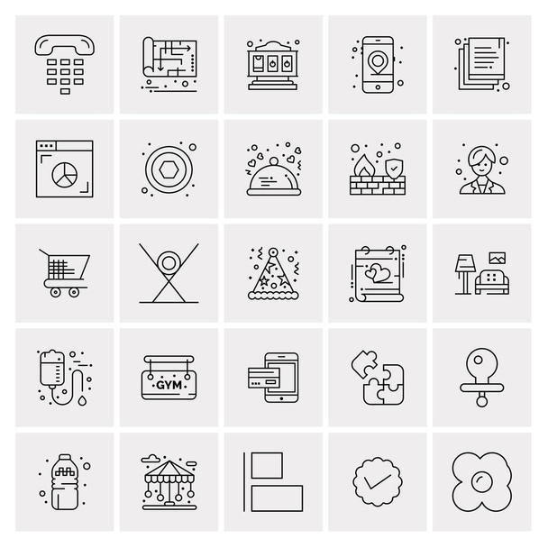 Набор из 16 универсальных иконок бизнес-вектора
 - Вектор,изображение