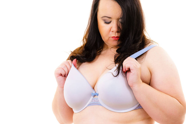 Fat woman big breast wearing bra - Valokuva, kuva