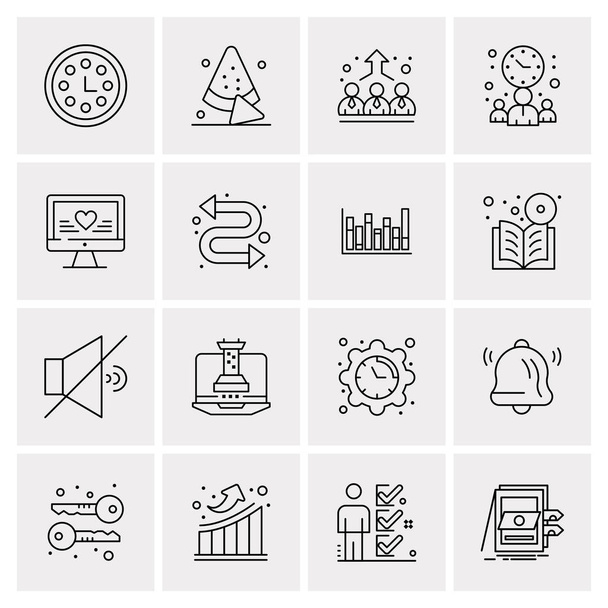 Set of 16 Universal Icons Business Vector - Vector, imagen